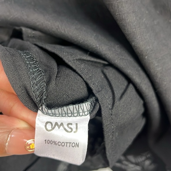 MSJ Women’s Black Flutter Sleeve Dress Ruffle Hem Cotton Casual‎ Sz XL  Vacay - Picture 4 of 9